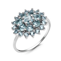 Кольцо из серебра топаз, Ежевичка