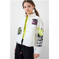 Куртка текстильная джинсовая для девочек PLAYTODAY, 1241595