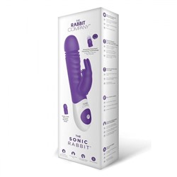 Фиолетовый вибратор-кролик The Sonic Rabbit - 22 см.