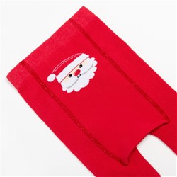 Колготки Крошка Я «Дед Мороз», красный, рост 68-74 см