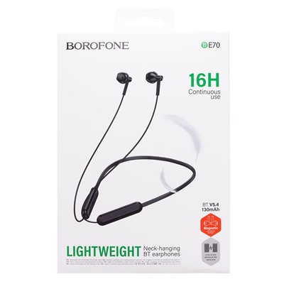 Bluetooth-наушники вкладыши Borofone BE70 Light (obsidian black)