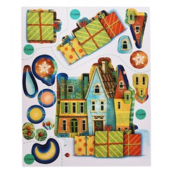 3Д аппликация. Новогодний городок