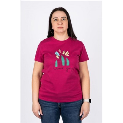 Футболка женская 53237 (Ягодный)