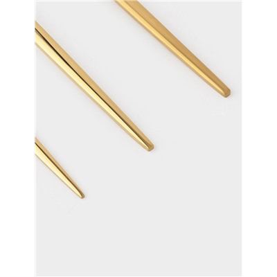 Набор столовых приборов «Блинк», 18 предметов, нержавеющая сталь, золотистый