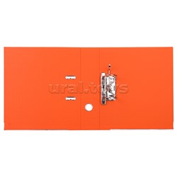 Папка с арочным механизмом A4 75 мм PP двусторонний разобранная, металлическая окантовка, запечатка форзаца, наварной карман с этикеткой, оранжевая