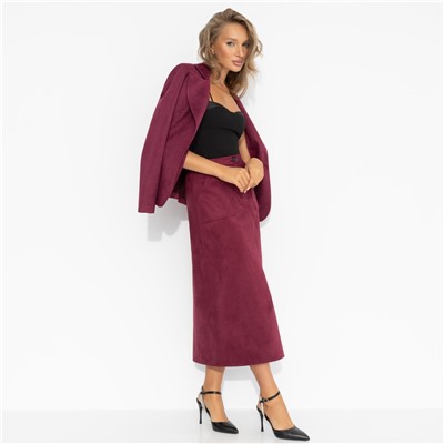 Юбка с карманами, Откровенно шикарная (бордовая)