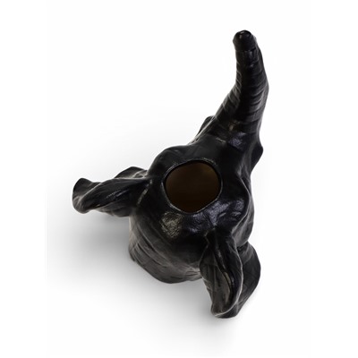 Кашпо - ваза «Слон», 13×12×15 см, 180 мл, чёрный