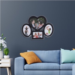 Фоторамка коллаж 48х35 см черная, белая / FA-14 /уп 18/ 4 фото (Черный)