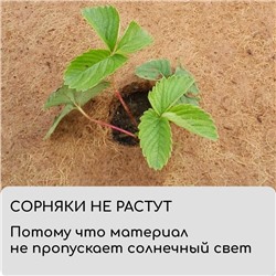 Мульча кокосовая в рулоне, 10×1 м, Greengo
