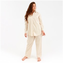 Брюки домашние женские MINAKU: Home collection, бежевые, размер 52