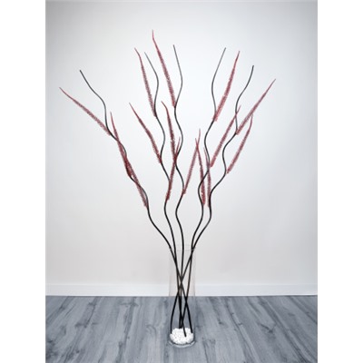 Сухоцвет набор 5 штук 150 см с блестками красный / 39-27 / 641087