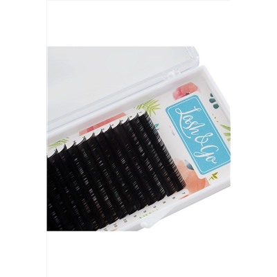 Lash&Go Ресницы на ленте 16 линий 13 мм, D, 0,10 мм, черный KRISTALLER, 1130576