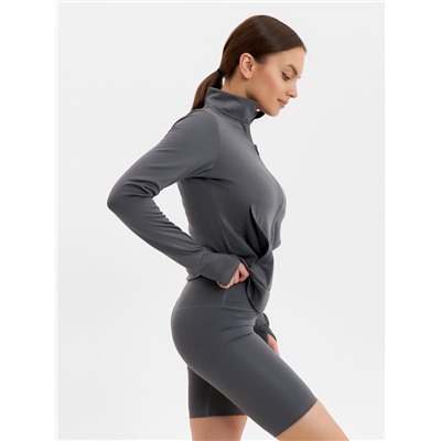 Рашгард на молнии с длинным рукавом женский Resport, размер 42, серый