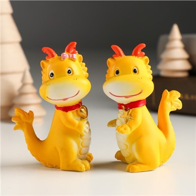 Фигурка полистоун «Маленький дракоша со звёздочкой», 5×4×8 см, МИКС