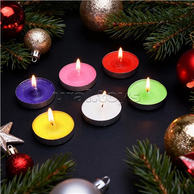 Набор свечей восковых (12шт х 3,5*1см) в ассортименте