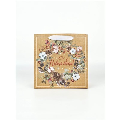 Набор пакетов подарочных новогодних «Верь в чудеса», 3 шт., 14×14×9 см, 22×22×11 см, 30×30×12 см