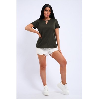 33603 Футболка женская (Хаки меланж)