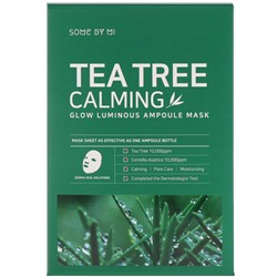 Some By Mi, успокаивающая тканевая маска с экстрактом чайного дерева для сияния кожи, 10 шт. по 25 г