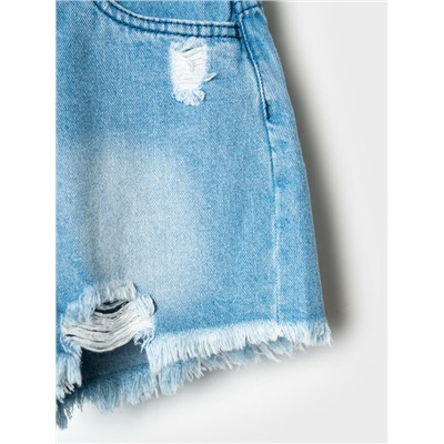 Шорты текстильные джинсовые для девочек