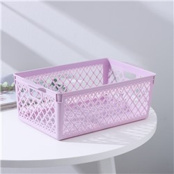 Корзина для хранения «Романо», пластик, 30×17.5×11 см, фиолетовая