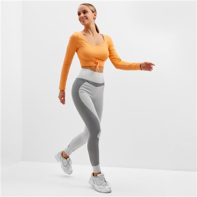 Легинсы спортивные женские MINAKU: SPORTLY, серые, размер 44-46