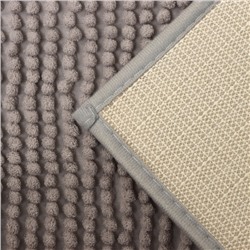 Коврик для дома Доляна «Букли», 40×60 см, серый