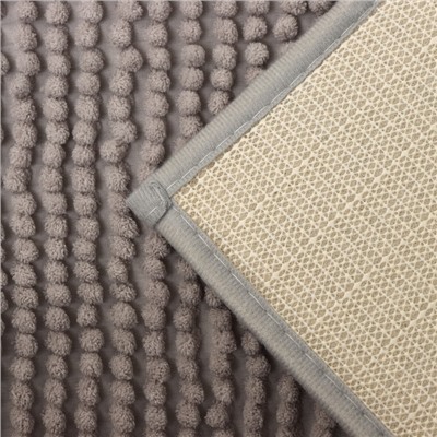 Коврик для дома Доляна «Букли», 40×60 см, серый