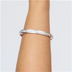 Браслет женский раздвижной на руку, жесткий металический, покрытие посеребрение, №016035, арт. 001.339