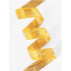 Лента декоративная «Жаккард», 25 мм, 9±0.5 м, цвет золотой