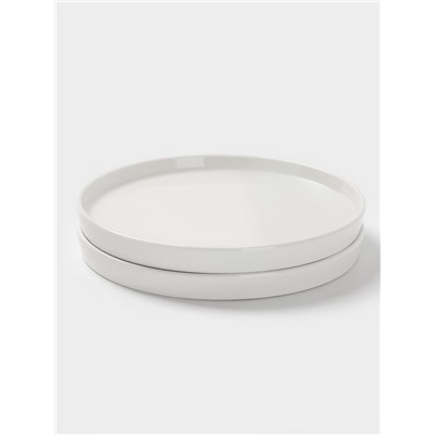 Тарелки Magistro White Snow, набор 2 шт., d=16.5 см, фарфор, белые