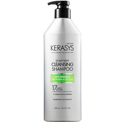 KeraSys Hair Clinic Шампунь лечение СУХОЙ кожи головы освежающий 600 мл
