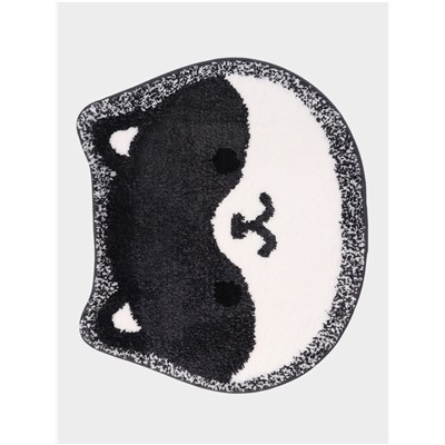 Коврик Доляна Kitty, 55×64 см, ворс 1 см, микрофибра, серо - белый