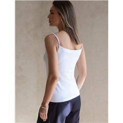 Топ из премиального хлопка с эластаном