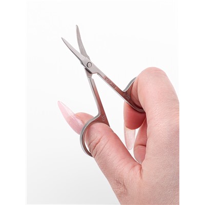 Ножницы маникюрные «Premium», для кутикулы, загнутые, узкие, 9 см, на блистере