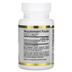 California Gold Nutrition, EpiCor, сухой дрожжевой ферментат, 500 мг, 30 растительных капсул