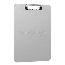 Клипборд пластиковый A4 (225×315 мм) толщина 2,2 мм, ассорти два цвета (дымчатый, голубой)