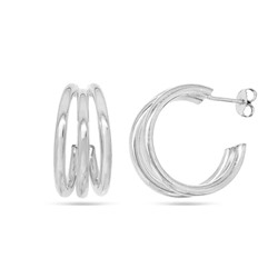 Серьги из серебра без вставки, ТЦС-8602