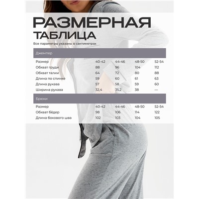 Пижама женская (рубашка, брюки) KAFTAN Sweat home, размер 40-42, серая