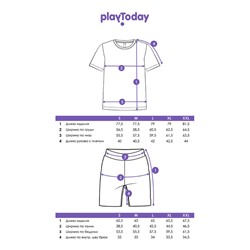 Комплект для мужчин: фуфайка (футболка) трикотажная, шорты текстильные