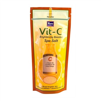 Скраб для тела с Витамином С солевой для сияния кожи Yoko VIT-C, 300 гр. Таиланд
