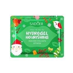 Коллагеновая маска-патч для губ с Авокадо Sadoer, серия "Новый Год"