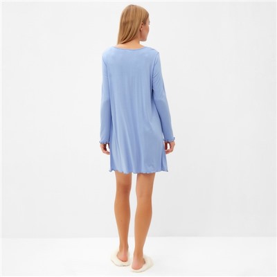 Сорочка ночная женская MINAKU: Home collection, голубая, размер 52