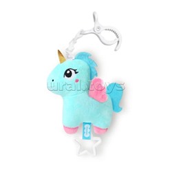 Игрушка мягконабивная подвеска с эффектом вибрации (Единорог)