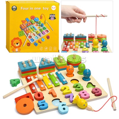 Игра развивающая 4 в 1 "Обучайся"