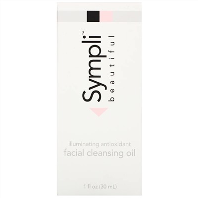 Sympli Beautiful, осветляющее и очищающее масло для лица с антиоксидантами, с маслами арганы, марулы, шиповника и апельсина, 30 мл (1 жидк. унция)