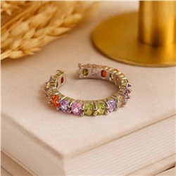 Кольцо разъемное бижутерия с цветными камнями, арт.007.179
