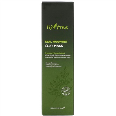 Isntree, Real Mugwort Clay Mask, 3.38 fl oz (100 ml)
