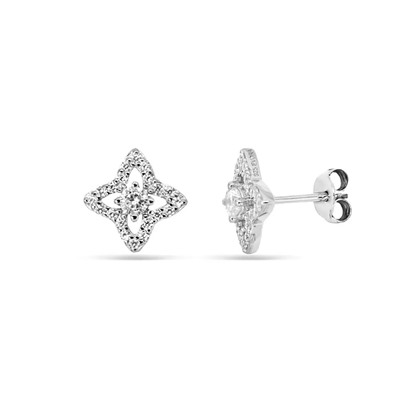 Серьги из серебра куб.циркон., МЦВА204