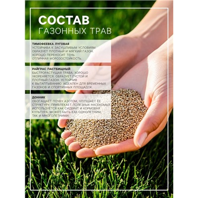 Газонная травосмесь "Для залужения откосов (ДЗО)", 20 кг