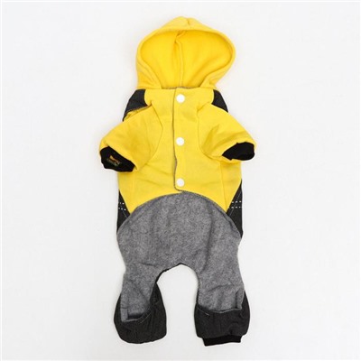 Комбинезон «Мишка», размер XL, ДС 40 см, ОШ 40 см, ОГ 50 см, жёлтый, чёрный